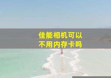 佳能相机可以不用内存卡吗