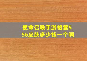 使命召唤手游格雷556皮肤多少钱一个啊