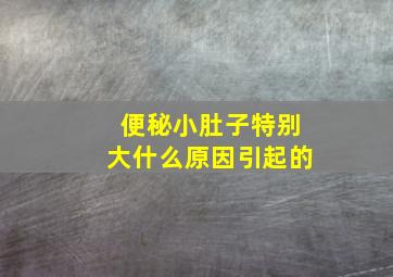 便秘小肚子特别大什么原因引起的