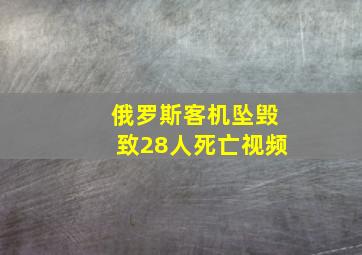 俄罗斯客机坠毁致28人死亡视频