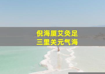 倪海厦艾灸足三里关元气海