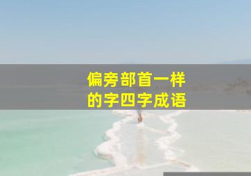 偏旁部首一样的字四字成语