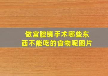 做宫腔镜手术哪些东西不能吃的食物呢图片