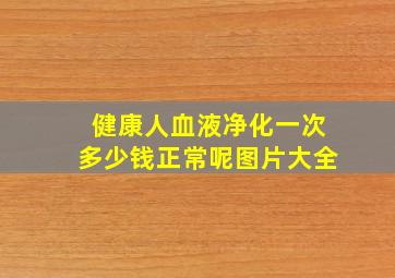 健康人血液净化一次多少钱正常呢图片大全