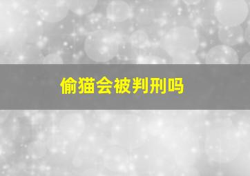 偷猫会被判刑吗