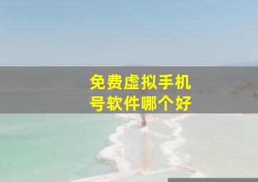 免费虚拟手机号软件哪个好