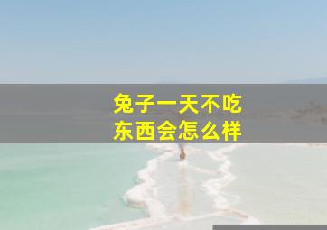 兔子一天不吃东西会怎么样