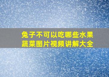 兔子不可以吃哪些水果蔬菜图片视频讲解大全