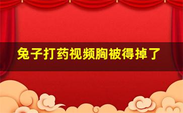 兔子打药视频胸被得掉了