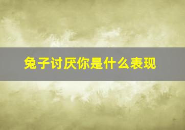 兔子讨厌你是什么表现