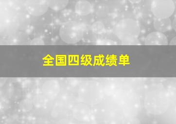 全国四级成绩单