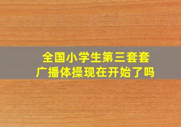 全国小学生第三套套广播体操现在开始了吗