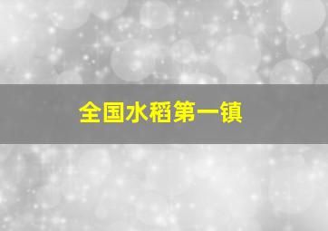 全国水稻第一镇