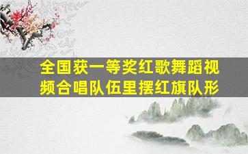 全国获一等奖红歌舞蹈视频合唱队伍里摆红旗队形