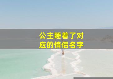 公主睡着了对应的情侣名字