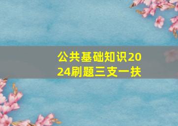 公共基础知识2024刷题三支一扶