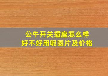 公牛开关插座怎么样好不好用呢图片及价格