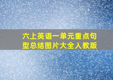 六上英语一单元重点句型总结图片大全人教版