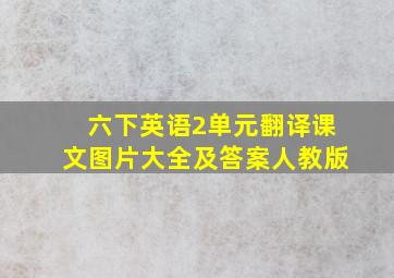 六下英语2单元翻译课文图片大全及答案人教版