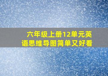 六年级上册12单元英语思维导图简单又好看