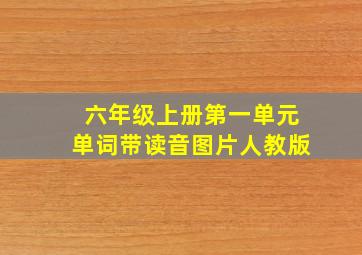 六年级上册第一单元单词带读音图片人教版