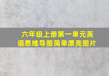 六年级上册第一单元英语思维导图简单漂亮图片