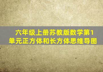 六年级上册苏教版数学第1单元正方体和长方体思维导图