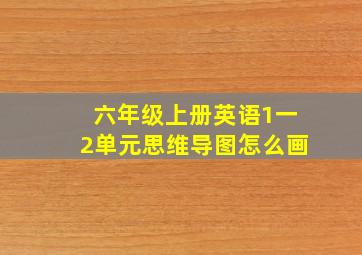 六年级上册英语1一2单元思维导图怎么画