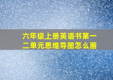 六年级上册英语书第一二单元思维导图怎么画