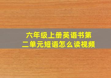 六年级上册英语书第二单元短语怎么读视频