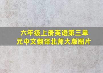 六年级上册英语第三单元中文翻译北师大版图片