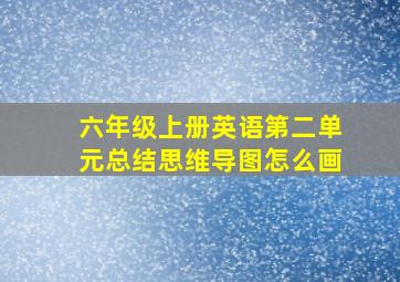 六年级上册英语第二单元总结思维导图怎么画