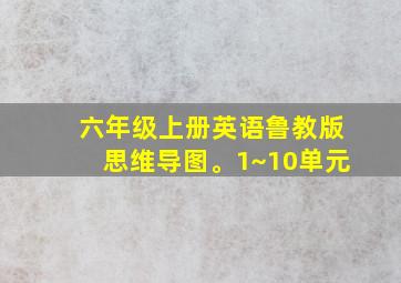 六年级上册英语鲁教版思维导图。1~10单元