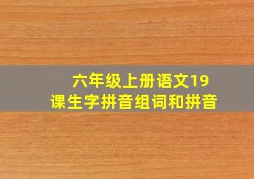 六年级上册语文19课生字拼音组词和拼音