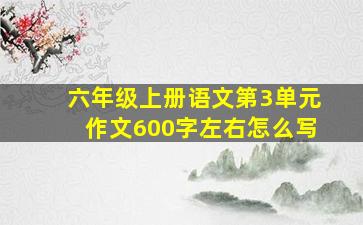 六年级上册语文第3单元作文600字左右怎么写