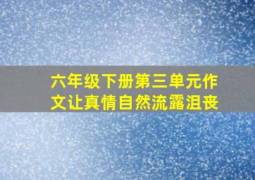 六年级下册第三单元作文让真情自然流露沮丧