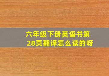 六年级下册英语书第28页翻译怎么读的呀