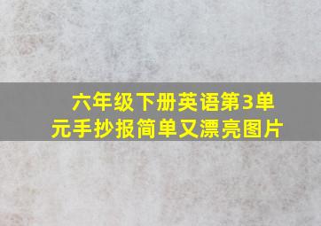 六年级下册英语第3单元手抄报简单又漂亮图片