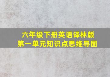 六年级下册英语译林版第一单元知识点思维导图