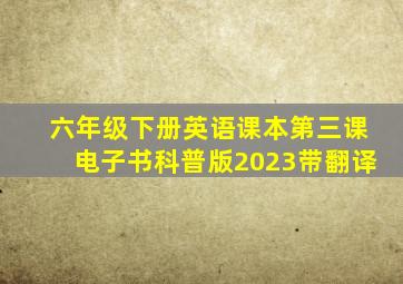 六年级下册英语课本第三课电子书科普版2023带翻译