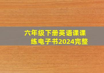 六年级下册英语课课练电子书2024完整