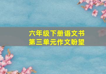 六年级下册语文书第三单元作文盼望