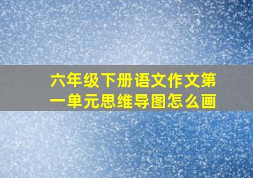 六年级下册语文作文第一单元思维导图怎么画