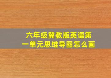 六年级冀教版英语第一单元思维导图怎么画