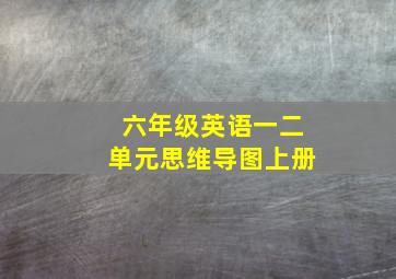 六年级英语一二单元思维导图上册