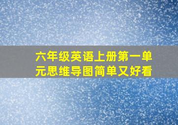 六年级英语上册第一单元思维导图简单又好看