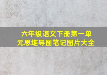 六年级语文下册第一单元思维导图笔记图片大全