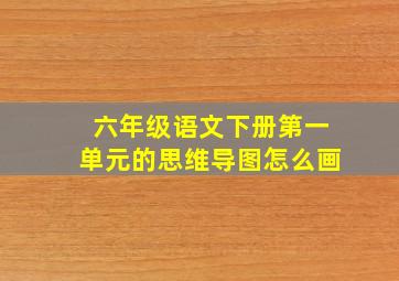 六年级语文下册第一单元的思维导图怎么画