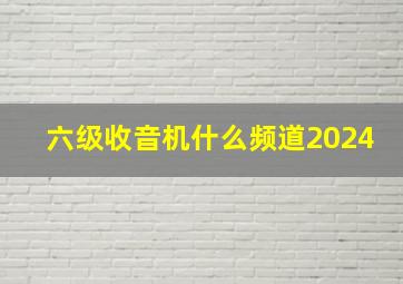 六级收音机什么频道2024