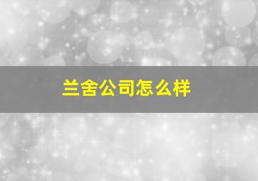 兰舍公司怎么样